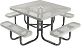 COATEDOUTDOORFURNITURE Heavy-Duty Portable Outdoor Picnic Table with Umbrella Hole - Photo 1