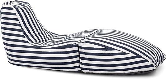 Jaxx Prado Outdoor Chaise Lounge, Navy Stripes