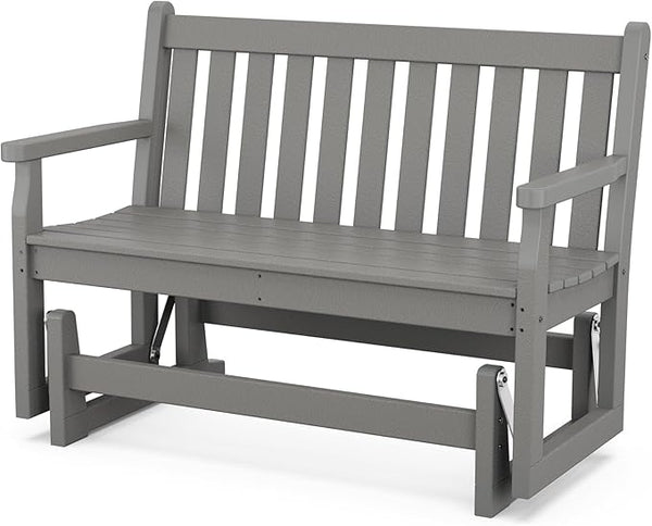 POLYWOOD® Traditional Garden Glider, Slate Grey - Photo 1