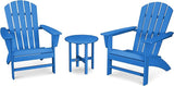 POLYWOOD Nautical 3-Piece Adirondack Chair Set - Photo 1