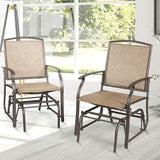 Giantex Outdoor Glider Chair W/Sturdy Metal Frame & Breathable Mesh Fabric - Photo 2