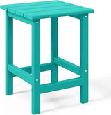 WestinTrends Malibu Square Outdoor Side Table for Adirondack Chair, Turquoise - Photo 7