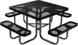 COATEDOUTDOORFURNITURE Heavy-Duty Portable Outdoor Picnic Table with Umbrella Hole - Photo 1