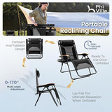 PHI VILLA XXL Oversized Padded Zero Gravity Chair, Foldable Patio Recliner - Photo 9