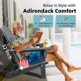 Fire Pit Chairs, HDPE Folding Adirondack Chairs Weather Resistant - Photo 6