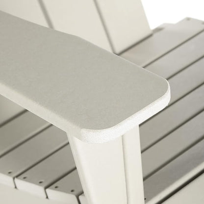 WO WESTIN OUTDOOR HDPE Laguna Outdoor Rocking Poly Adirondack Chair (Set of 2), Sand
