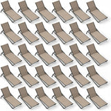 Outdoor Chaise Lounge Chair Set of 30, 5-Position Adjustable Patio Lounge Chair with Aluminum Frame - Photo 1