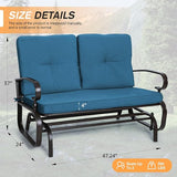 Incbruce Outdoor Swing Glider Rocking Chair Patio Bench for 2 Person - Photo 3