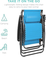 Best Choice Products Folding Zero Gravity Outdoor Recliner Patio Lounge Chair w/Adjustable Canopy Shade, Headrest - Photo 8
