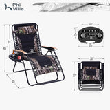 PHI VILLA XXL Oversized Padded Zero Gravity Chair, Foldable Patio Recliner - Photo 3