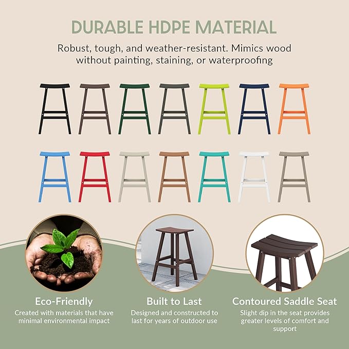 WestinTrends Malibu 2 Piece Set of 29 Height Outdoor/Patio Saddle bar stools, Dark Brown