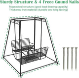 kinbor 4-Seat Patio Swing Chair - Patio Swing Chair with Stand - Photo 3