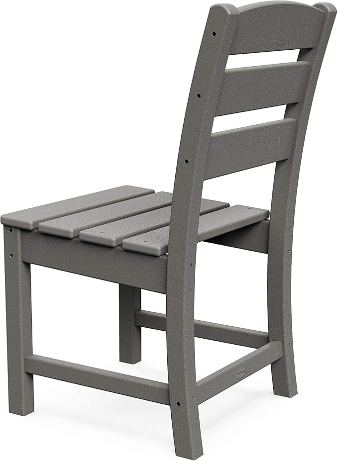 Polywood Lakeside Dining Chair, Black, HDPE Outdoor Patio Furniture, Made in USA