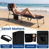 Giantex Face Down Tanning Chair, Folding Beach Lounge Chair w/ 4-Position Adjustable Backrest - Photo 7