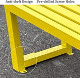 Metal Garden Bench, Outdoor Benches Weatherproof, 2-3 Person Park Patio Bench, Front Porch Backless Seat Chair - Photo 3