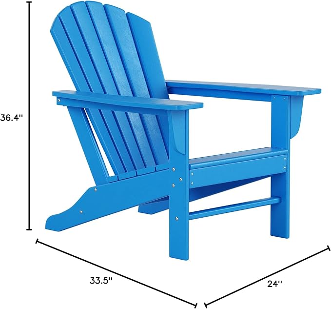 WestinTrends Dylan Outdoor Adirondack Chair, Pacific Blue