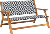 Outdoor Garden Bench 2-Seater Patio Loveseat, Solid Acacia Wood Modern Backyard Furniture - Photo 1