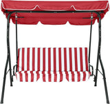GarveeLife Outdoor Porch Swing Chair with Adjustable Canopy for Adults, 3-Seat Patio Glider Bench with Thick Cushions - Photo 8
