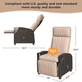 Grand patio Outdoor Recliner Air Pump 150° Lay Flat Reclining Chair with Independent Adjustable Back and Footrest - Photo 2