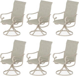 Patio Swivel Chairs Set of 6, Outdoor Dining Chairs with High Back - Photo 1