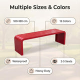 Garden Bench Backless, Patio Benches for Outdoors 100/120/150/180 Cm Outside Bench Seat Iron Steel Frame - Photo 6