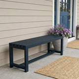 Backless Patio Bench Outdoor Metal Bench - Photo 1