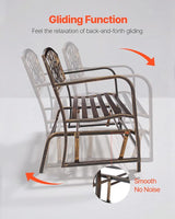VEVOR Outdoor Bench, 50 inch, Carbon Steel Metal Frame with Cast Iron Backrest and Round Edge Armrests - Photo 5