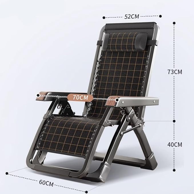 Outdoor Padded Lounge Chair Folding Outdoor Patio Recliner, Anti Gravity Lounger for Backyard w/Headrest, Cup Holder - Photo 2