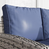 Outdoor Patio Loveseat, All-Weather Outdoor Wicker Sofa with Comfy Cushions, Patio Furniture Set 2 Person Couch - Photo 4
