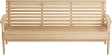 Amish Casual Heavy Duty 6 Foot Roll Back Outdoor Bench in Unfinished - Amish Made in The USA from Treated Pine for - Photo 1
