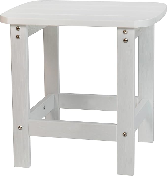 Flash Furniture Set of 4 Savannah Adirondack Rocking Chairs - Commercial Grade All-Weather White Poly Resin Wood - Photo 10