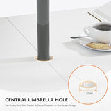 VINGLI Folding Picnic Table and Bench Set with Umbrella, Portable Outdoor Dining Furniture for Camping, Patio, Backyard - Photo 4