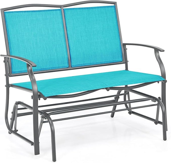 Giantex Outdoor Glider Bench, Patio Glider Bench for Outside, Steel Frame, 400 Lbs Capacity - Photo 1