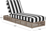 SAFAVIEH Outdoor Patio Furniture Collection - Gillian Heather Tan Rope Daybed, Black Stripe Cushion, Coastal Sunlounger - Photo 3