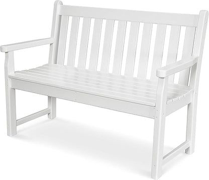 POLYWOOD TGB48WH Traditional Garden 48" Bench, White