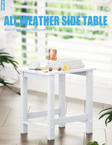 MXIMU Outdoor Side Table for Patio: 16" HIPS Weatherproof Adirondack Table Set of 2 - Small End Tables for Outside - Photo 6
