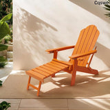 Ergonomic Adjustable Adirondack Chair with Ottoman Set of 2，Folding Adirondack Chair with 2 Cup Holder for - Photo 2