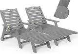 nalone Chaise Lounge Set of 2 Outdoor with 5-Position Adjustable Backrest - Photo 1