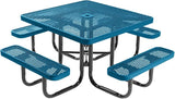 COATEDOUTDOORFURNITURE Heavy-Duty Portable Outdoor Picnic Table with Umbrella Hole - Photo 1