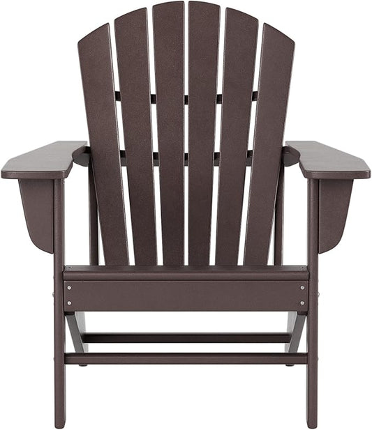 WestinTrends Dylan Outdoor Adirondack Chair, Dark Brown