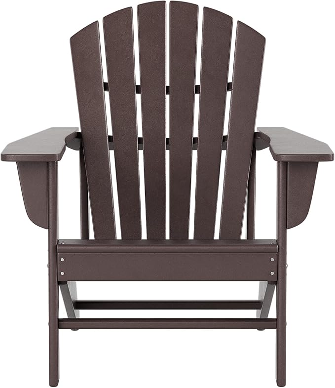 WestinTrends Dylan Outdoor Adirondack Chair, Dark Brown