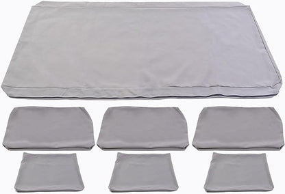 SAFAVIEH Outdoor Couture Collection Montford Grey 3-Seat Bench Cushion & Pillow Cover Set
