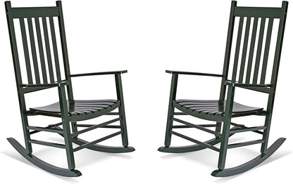 Shine Company Vermont Porch Rockers – Dark Green (Set of 2)