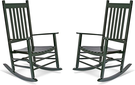 Shine Company Vermont Porch Rockers – Dark Green (Set of 2)