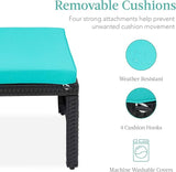 Best Choice Products Set of 2 Wicker Ottomans, Multipurpose Outdoor Furniture for Patio, Backyard, Additional Seating - Photo 7