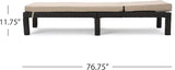 Christopher Knight Home Puerta Outdoor Wicker Chaise Lounges with Water Resistant Cushion, 2-Pcs Set, Dark Brown / Beige - Photo 4
