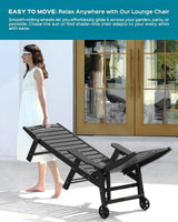 Outdoor Lounge Chair Set of 4, All Weather Patio Chaise Lounge Chair for Outside - Photo 6