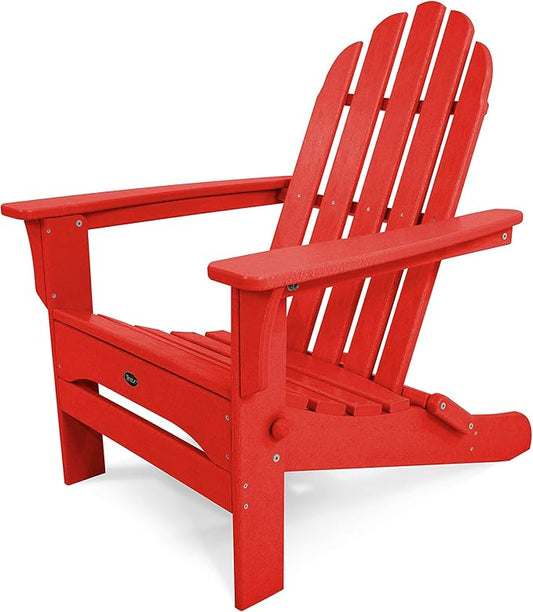 Trex Outdoor Furniture TXA53SR Cape Cod Folding Adirondack Chair, Sunset Red