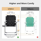 VINGLI Aluminum Oversize Patio Lawn Chairs Folding Set of 2 with Detachable Cup Holder - Photo 5