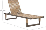 SAFAVIEH Outdoor Patio Furniture Collection - Arthur Grey & Heather Tan Woven Rope Chaise Lounge Chair - Photo 3